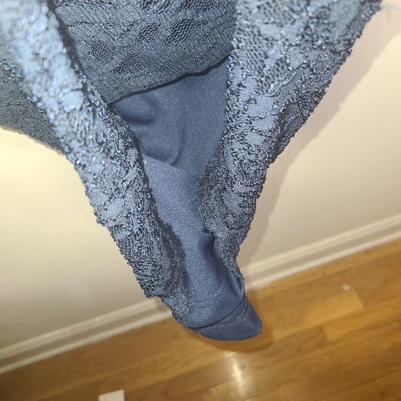 Jump Apparel Lined Sweetheart Neck Lace Wrap Cocktail Dress - Picture 8 of 8